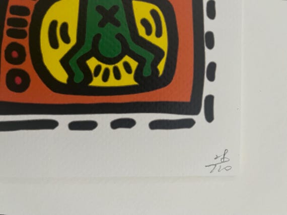 DEATH NYC Hello Kitty シルクスクリーン Hello Kitty, Keith Haring, DEATH NYC Hand Signed Street Art