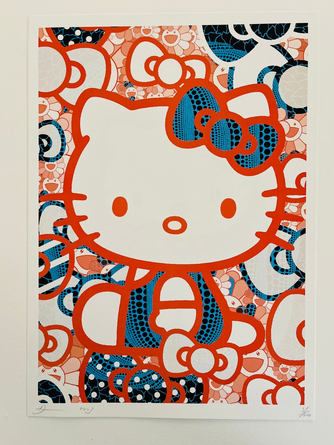 Hello Kitty, Yayoi Kusama Death NYC, Hand Signed, Street Art Print LE W/coa Etsy