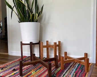 Handmade Solid Walnut or Cherry Plant Stand, Berkey Stand