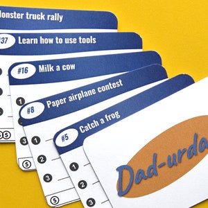 Dadurday Activity Cards - #1 Gift for Dad, Father&#39;s Day Gift, Dad Birthday, New Dad Gift, Family Activities