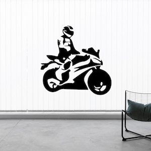 Motorcycle Wall Decal Motorcycle Wall Sticker Motorcycle Wall Art Boys Wall Decal Personalized Wall Decal Window Decal BOY0051
