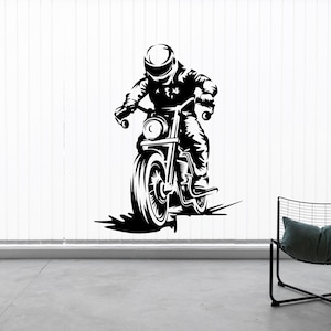 Motorcycle Wall Decal Motorcycle Wall Sticker Motorcycle Wall Art Boys Wall Decal Personalized Wall Decal Window Decal BOY0050