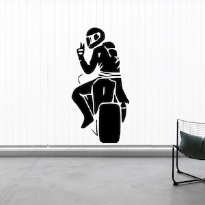 Motorcycle Wall Decal Motorcycle Wall Sticker Motorcycle Wall Art Boys Wall Decal Personalized Wall Decal Window Decal BOY0052