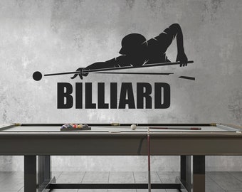Billiard Wall Decal,Perfect Billiard Sticker For Your Gaming Room,Billiard Wall Decor For Business,Gaming Wall Decal,Window Sticker BL0001