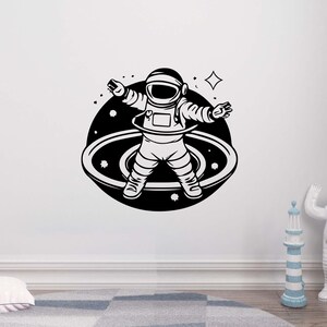 Calcomanía de pared de astronauta Calcomanía de pared de astronauta Calcomanía de pared de astronauta Calcomanía de vinilo Calcomanía de pared de niño Arte de pared BB0006