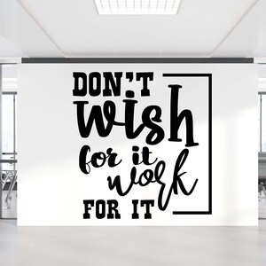 Calcomanía de pared con citas, calcomanía de pared con citas, arte de pared con citas, citas motivacionales, calcomanía de vinilo con citas para la oficina, calcomanía de vinilo con letras TW0163