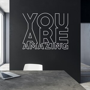 Calcomanía de pared con citas, pegatina de pared con citas, arte de pared, citas motivacionales, calcomanía de citas de oficina, calcomanía de vinilo, letra de vinilo TW0247