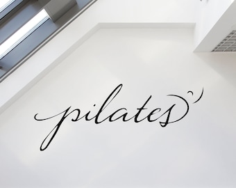 Pilates Wall Decal Pilates Wall Sticker Yoga Wall Art Pilate Wall Decor Gym Wall Decal Gym Wall Sticker Gym Wall Art Meditation Decal YY0091