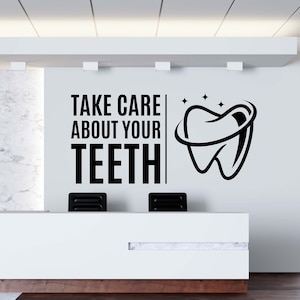 Dental Care Wall Decal Teeth Wall Decal Teeth Wall Sticker Dental Wall Decal Dental Wall Art Dentist Office Decor Window Decal DE0006