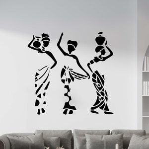 African Girl Wall Decal Africa Wall Sticker Africa Map Wall Decal African Girl Wall Decal Vinyl Letter Vinyl Decal Window Sticker AF0024