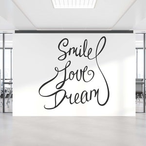 Calcomanía de pared con citas, calcomanía de pared con citas, arte de pared con citas, citas motivacionales, calcomanía de vinilo con citas para la oficina, calcomanía de vinilo con letras TW0143