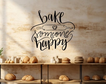 Bakery Shop Wall Decal,Bakery Wall Decal,Bakery Store Wall Sticker,Shop Bakey Wall Decor,Bread Wall Art,Bakery Wall Art,Vinyl Letter BA0013