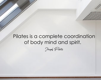Pilates Wall Decal Pilates Wall Sticker Yoga Wall Art Pilate Wall Decor Gym Wall Decal Gym Wall Sticker Gym Wall Art Meditation Decal YY0100
