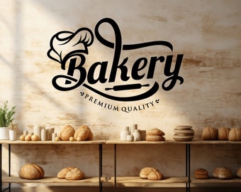 Bakery Shop Wall Decal,Bakery Wall Decal,Bakery Store Wall Sticker,Shop Bakey Wall Decor,Bread Wall Art,Bakery Wall Art,Vinyl Letter BA0003