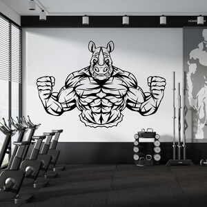 Calcomanía de pared para gimnasio, pegatina de pared para gimnasio, arte de pared de gimnasio, calcomanía de vinilo con letras, calcomanía con citas para gimnasio, pegatina para pared de gimnasio, calcomanía para ventana GY0099
