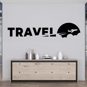 Travel Office Wall Decal,Travel Tours Wall Sticker,Travel Wall Decor,Office Wall Art,Window Sticker,Vinyl Letter,Plane Wall Sticker TR0003
