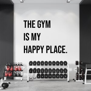 Calcomanía de pared para gimnasio, pegatina de pared para gimnasio, arte de pared de gimnasio, calcomanía de vinilo con letras, calcomanía con citas para gimnasio, pegatina para pared de gimnasio, calcomanía para ventana GY0170