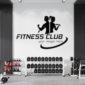 Calcomanía de pared para gimnasio, pegatina de pared para gimnasio, arte de pared de gimnasio, calcomanía de vinilo con letras, calcomanía con citas para gimnasio, pegatina para pared de gimnasio, calcomanía para ventana GY0162