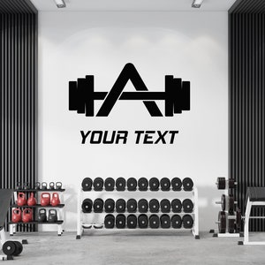 Calcomanía de pared para gimnasio, pegatina de pared para gimnasio, arte de pared de gimnasio, calcomanía de vinilo con letras, calcomanía con citas para gimnasio, pegatina para pared de gimnasio, calcomanía para ventana GY0164