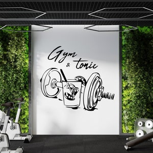 Calcomanía de pared para gimnasio, pegatina de pared para gimnasio, arte de pared de gimnasio, calcomanía de vinilo con letras, calcomanía con citas para gimnasio, pegatina para pared de gimnasio, calcomanía para ventana GY0186