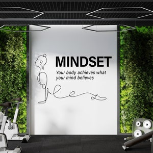 Calcomanía de pared para gimnasio, pegatina de pared para gimnasio, arte de pared de gimnasio, calcomanía de vinilo con letras, calcomanía con citas para gimnasio, pegatina para pared de gimnasio, calcomanía para ventana GY0188