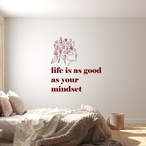 Calcomanía de pared con citas, pegatina de pared con citas, arte de pared, citas motivacionales, calcomanía de citas de oficina, calcomanía de vinilo, letra de vinilo QT0065