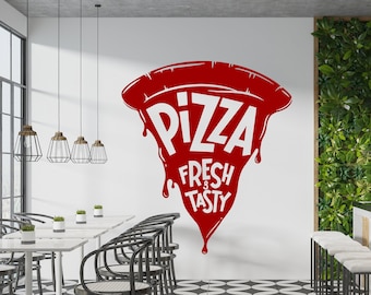 Pizza Wall Decal,Pizza Wall Sticker,Pizza Quotes Wall Art,Pizza Slice Wall Decal,Pizza Shop Wall Decal,Pizza Wall Decor PZ0005
