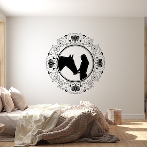 Decorative Horse Wall Decal,Horse Wall Sticker,Home Decor Horse Wall Art,Bedroom Decor,Horse Wall Decor,Window Sticker,Vinyl Letter TA0004