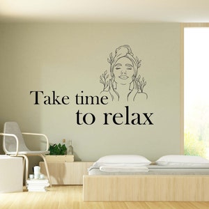 Spa pared calcomanía Spa pared pegatina Spa pared arte ventana calcomanía Spa citas calcomanía vinilo carta pared pegatina Spa pared diseño SPA0037