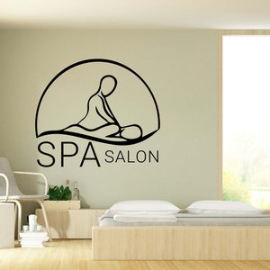 Spa pared calcomanía Spa pared pegatina Spa pared arte ventana calcomanía Spa citas calcomanía vinilo carta pared pegatina Spa pared diseño SPA0032