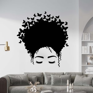 African Girl Wall Decal Africa Wall Sticker Africa Map Wall Decal African Girl Wall Decal Vinyl Letter Vinyl Decal Window Sticker AF0007