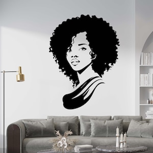 African Girl Wall Decal Africa Wall Sticker Africa Map Wall Decal African Girl Wall Decal Vinyl Letter Vinyl Decal Window Sticker AF0011