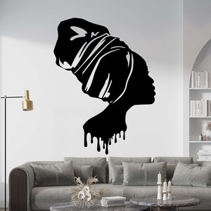 African Girl Wall Decal Africa Wall Sticker Africa Map Wall Decal African Girl Wall Decal Vinyl Letter Vinyl Decal Window Sticker AF0011
