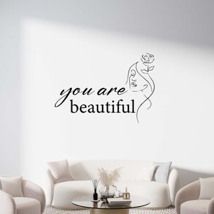 ビューティーサロン ウォールデカール、美的ウォールステッカー、スパ ウォールデカール、ビューティー クオート ウォールデコ、ビューティー ウォールアート、ウィンドウステッカー、ビニール文字 BE0104