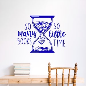Calcomanía de pared con frase de libro educativo, decoración de pared para amantes de los libros, arte mural de libros, calcomanía de pared con frase, calcomanía de libro, letra de vinilo, calcomanía para ventana BK0033