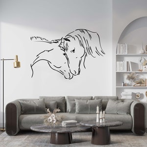 Decorative Horse Wall Decal,Horse Wall Sticker,Home Decor Horse Wall Art,Bedroom Decor,Horse Wall Decor,Window Sticker,Vinyl Letter TA0013