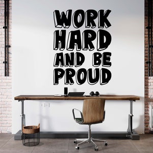 Calcomanía de pared con citas, calcomanía de pared con citas, arte de pared con citas, citas motivacionales, calcomanía de vinilo con citas para la oficina, calcomanía de vinilo con letras TW0156