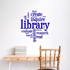 Calcomanía de pared con frase de libro educativo, decoración de pared para amantes de los libros, arte de pared con libros, calcomanía de pared con frase, calcomanía de libro, letra de vinilo, calcomanía para ventana BK0034