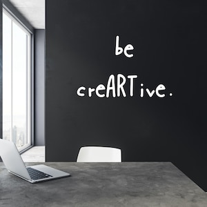 Calcomanía de pared con citas, calcomanía de pared con citas, arte de pared con citas, citas motivacionales, calcomanía de oficina con citas, calcomanía de vinilo con letras QU0066