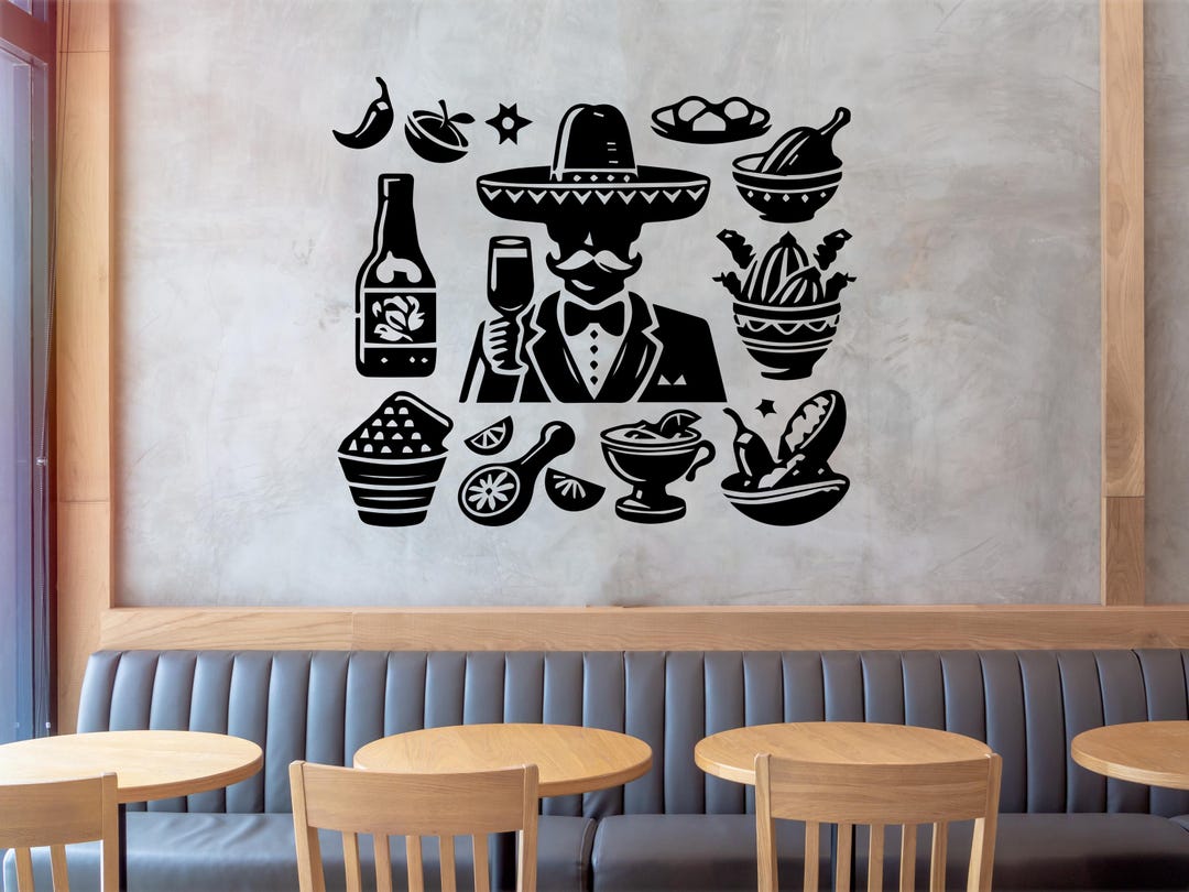 Mexican Food Wall Decal,tacos Store Wall Sticker,tacos Quotes Wall Art ...