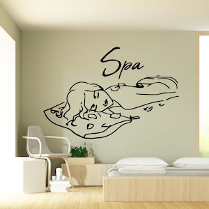 Spa decalque da parede spa adesivo de parede spa arte da parede decalque da janela spa citações decalque vinil carta adesivo de parede spa design de parede spa0008