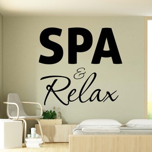 Spa pared calcomanía Spa pared pegatina Spa pared arte ventana calcomanía Spa citas calcomanía vinilo carta pared pegatina Spa pared diseño SPA0018