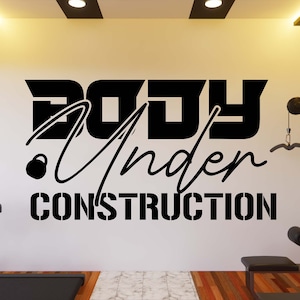 Calcomanía de pared de gimnasio, pegatina de pared de gimnasio, arte de pared de gimnasio, vinilo con letras, calcomanía de vinilo con citas de gimnasio, pegatina de pared de gimnasio, calcomanía de ventana GY0134