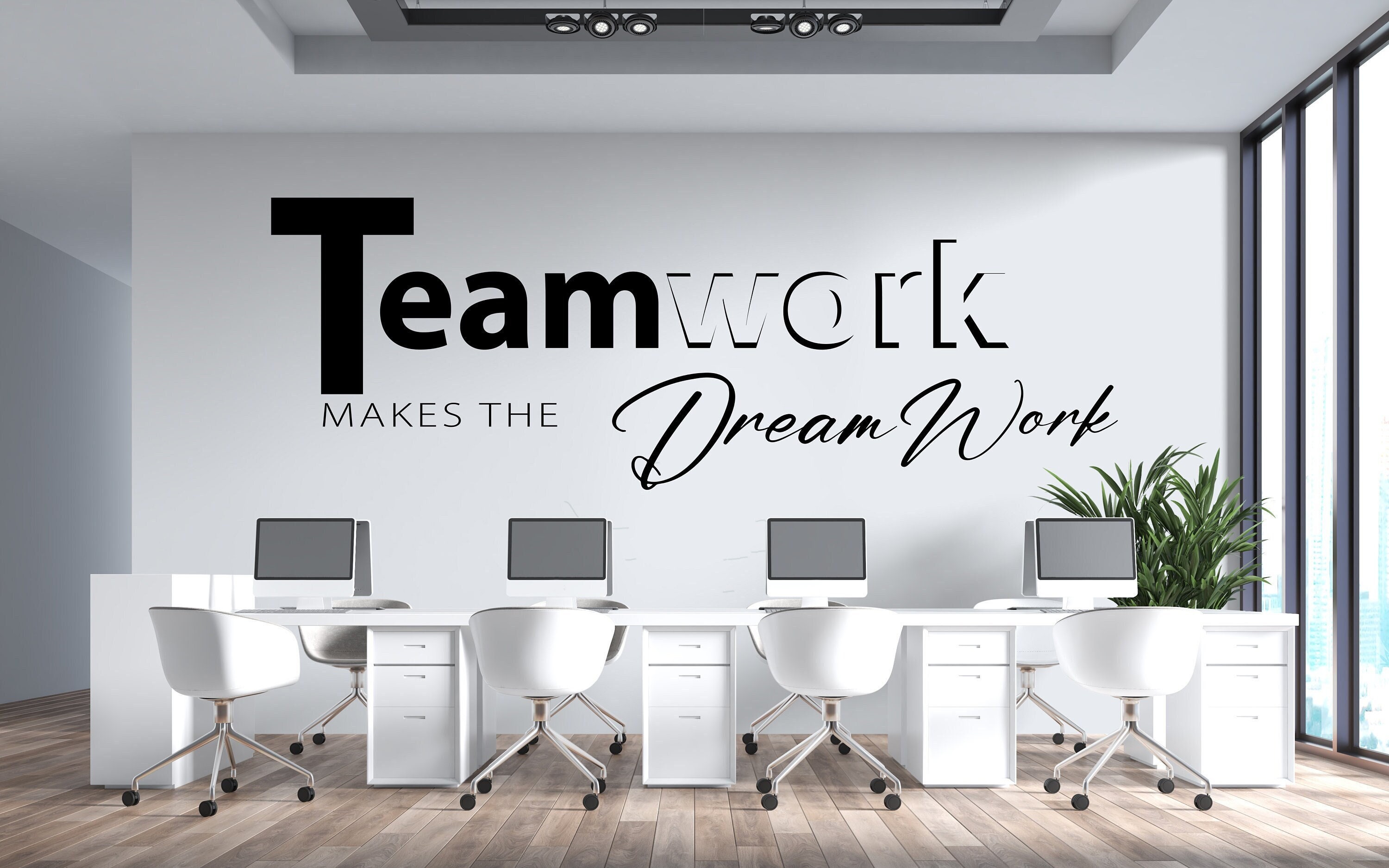 Office Wall Decal,teamwork Wall Decal,office Wall Art,motivational Art ...