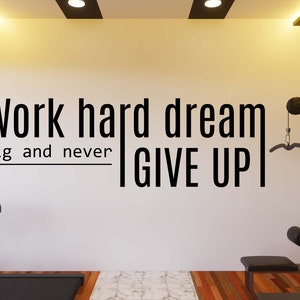 Calcomanía de pared de gimnasio, pegatina de pared de gimnasio, arte de pared de gimnasio, letra de vinilo, calcomanía de vinilo con citas de gimnasio, pegatina de pared de gimnasio, calcomanía de ventana GY0110