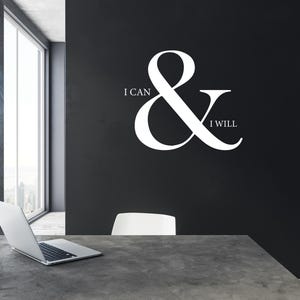 Calcomanía de pared con citas, calcomanía de pared con citas, arte de pared con citas, citas motivacionales, calcomanía de oficina con citas, calcomanía de vinilo con letras QU0067
