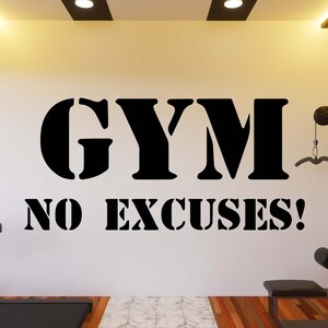 Calcomanía de pared de gimnasio, pegatina de pared de gimnasio, arte de pared de gimnasio, letra de vinilo, calcomanía de vinilo con citas de gimnasio, pegatina de pared de gimnasio, calcomanía de ventana GY0105