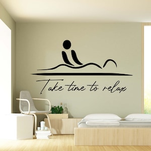 Pegatina de pared de spa Pegatina de pared de spa Ventana de arte de pared de spa Citas de spa Calcomanía de vinilo Carta de pared Pegatina de pared de spa Diseño de pared SPA0012