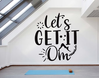 Yoga Decalcomania della parete Yoga Wall Sticker Yoga Wall Art Yoga Decorazione della parete Palestra Decalcomania della parete Palestra Wall Sticker Palestra Wall Art Meditazione Decal YO0039
