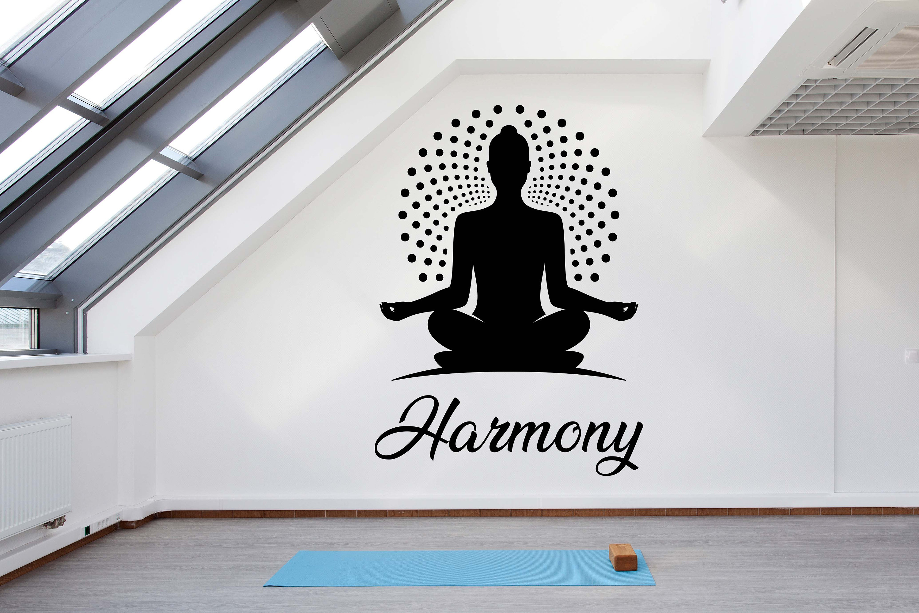Yoga Wall Decal Yoga Wall Sticker Yoga Wall Art Yoga Wall Decor Gym ...